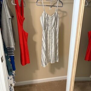 Old Navy Dress in Black and White Stripes